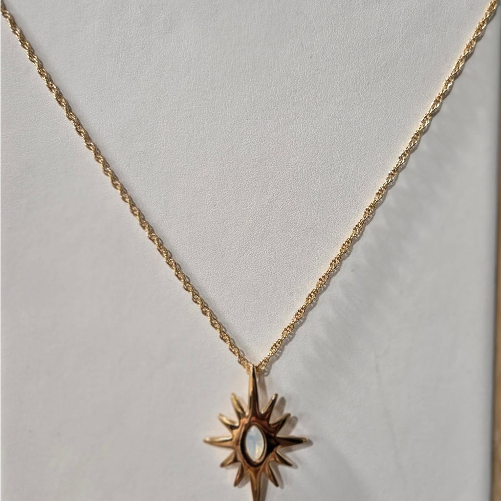 Bnib Vintage Park Lane Opal Gold Sunburst Pendant Necklace 25$